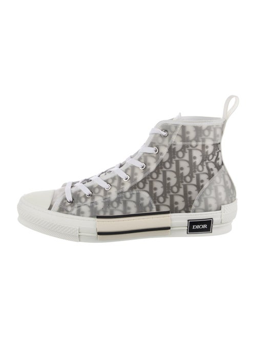 DIOR MEN Oblique Jacquard Mesh Lace-Up Boots