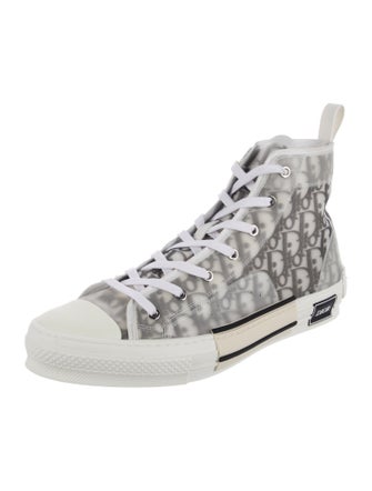 DIOR MEN Oblique Jacquard Mesh Lace-Up Boots