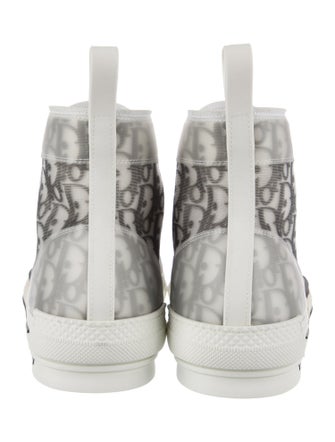 DIOR MEN Oblique Jacquard Mesh Lace-Up Boots