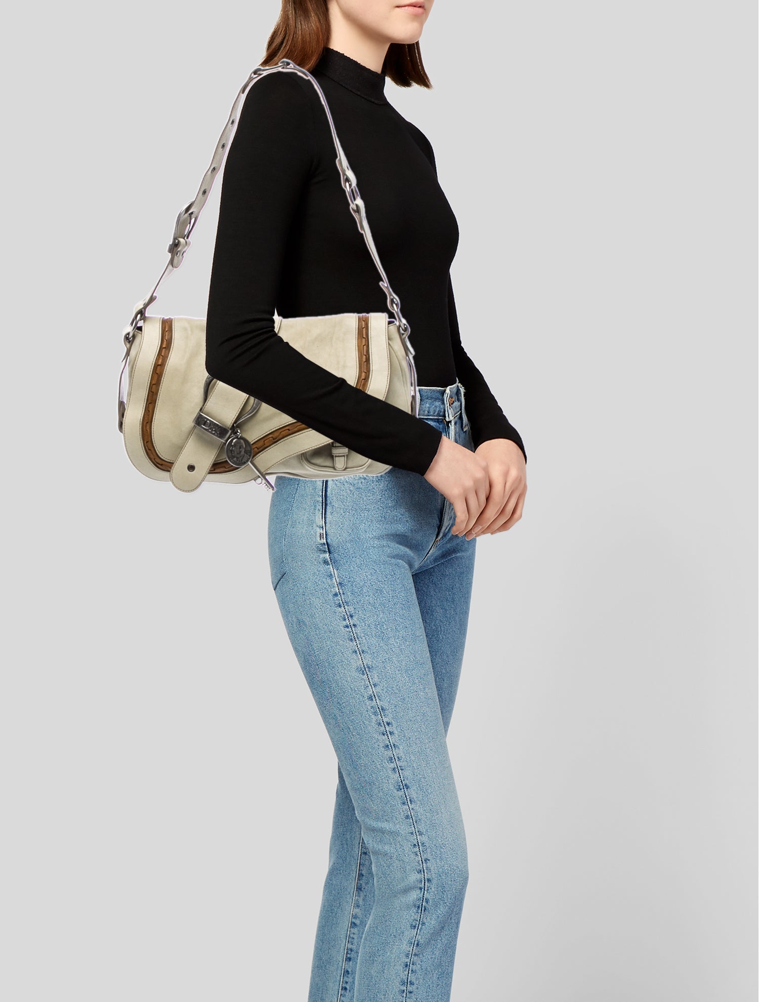 Christian Dior Leather Gaucho Saddle Vintage