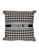 Christian Dior Houndstooth Canvas Throw Pillow