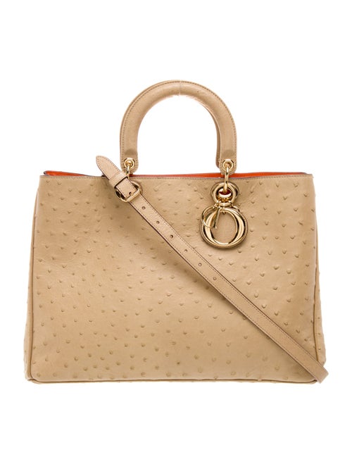 Christian Dior Ostrich Diorissimo Large