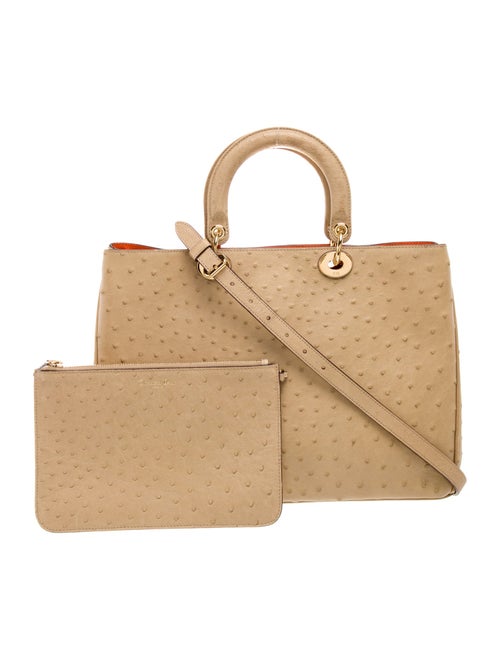 Christian Dior Ostrich Diorissimo Large
