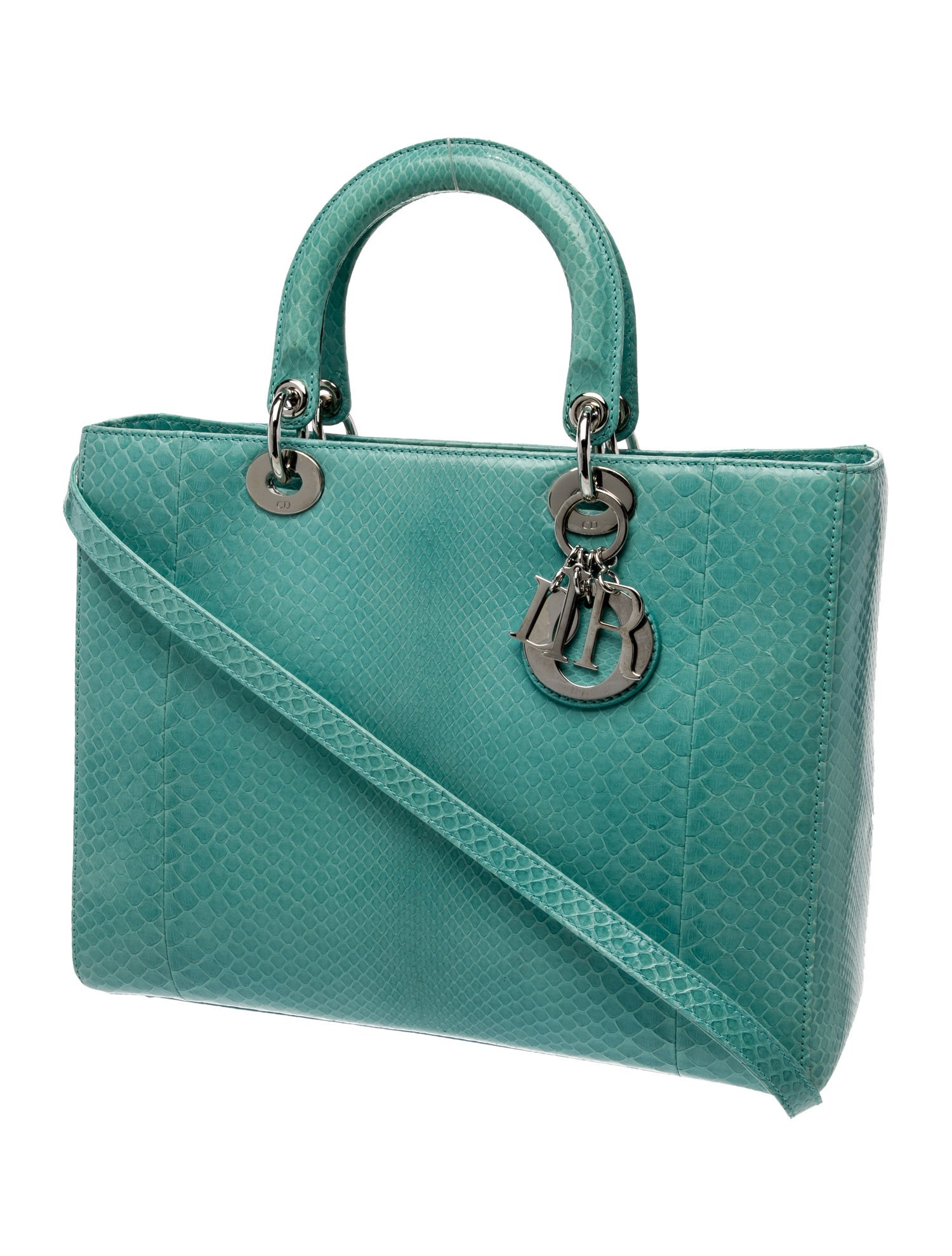 Christian Dior Snakeskin Lady Dior Large