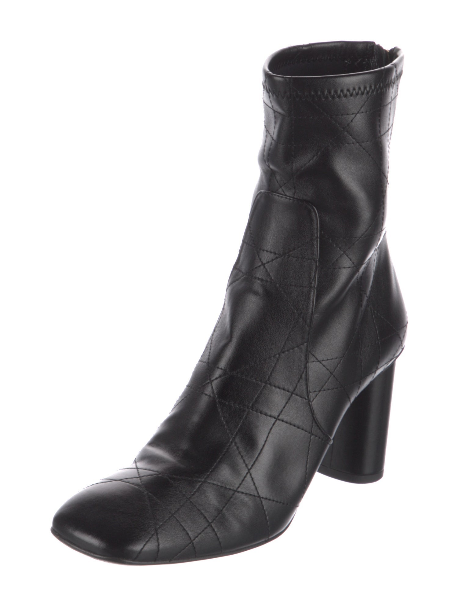Christian Dior Cannage Pattern Leather Boots