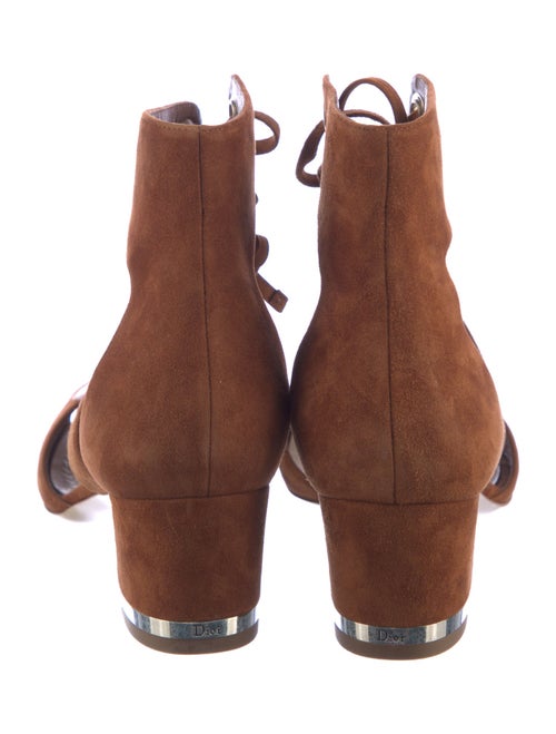 Christian Dior Suede Scalloped Accent Gladiator Sandals