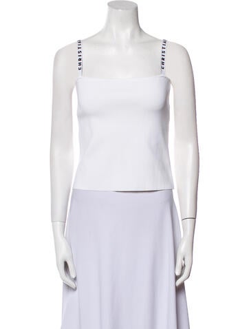 Christian Dior Tops Square Neckline Sleeveless Crop Top XXS