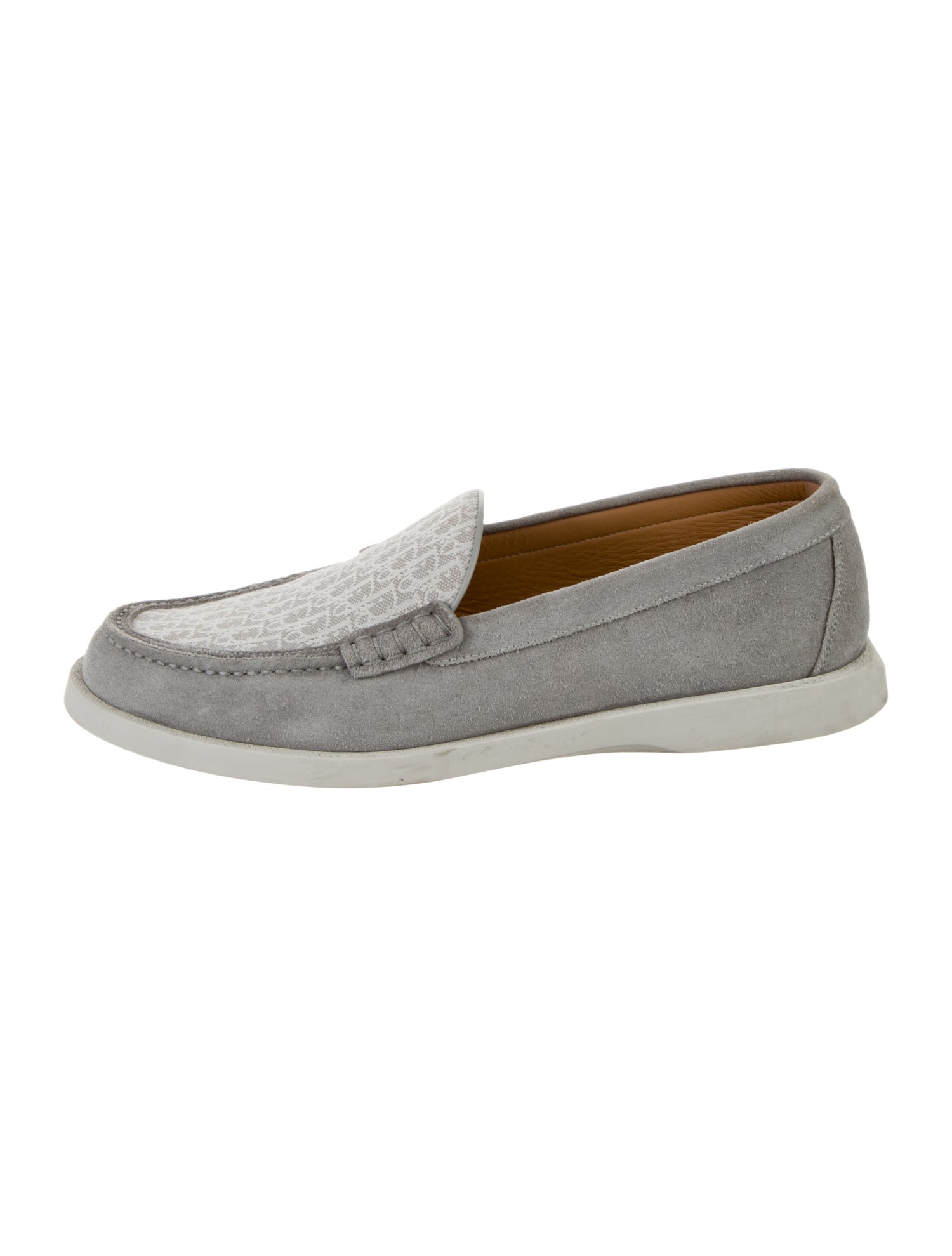 Christian Dior Diorissimo Pattern Suede Loafers