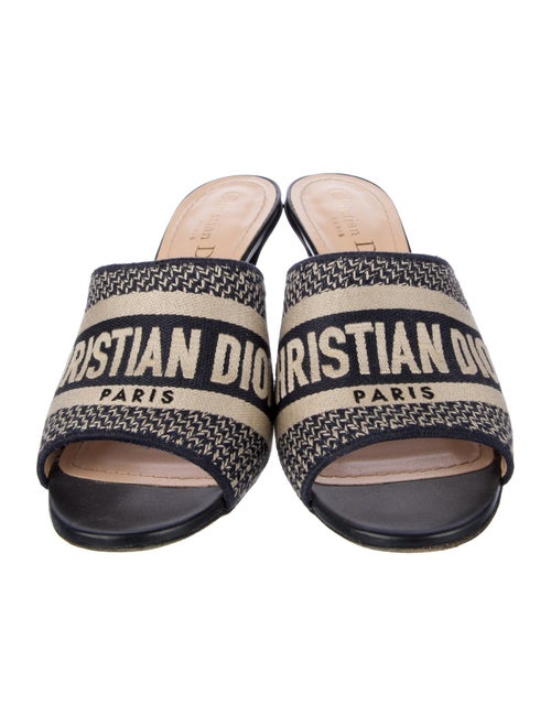 Christian Dior Canvas Printed Slides