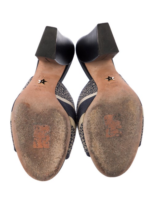 Christian Dior Canvas Printed Slides