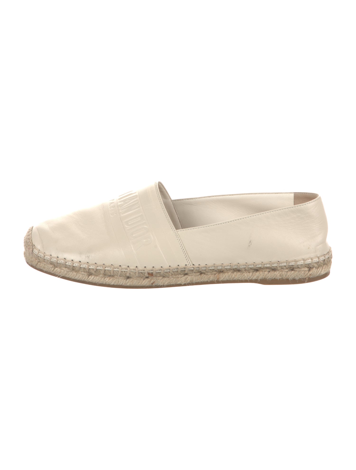 Christian Dior Leather Whipstitch Trim Espadrilles