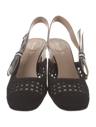 Christian Dior Cannage Pattern Slingback Pumps