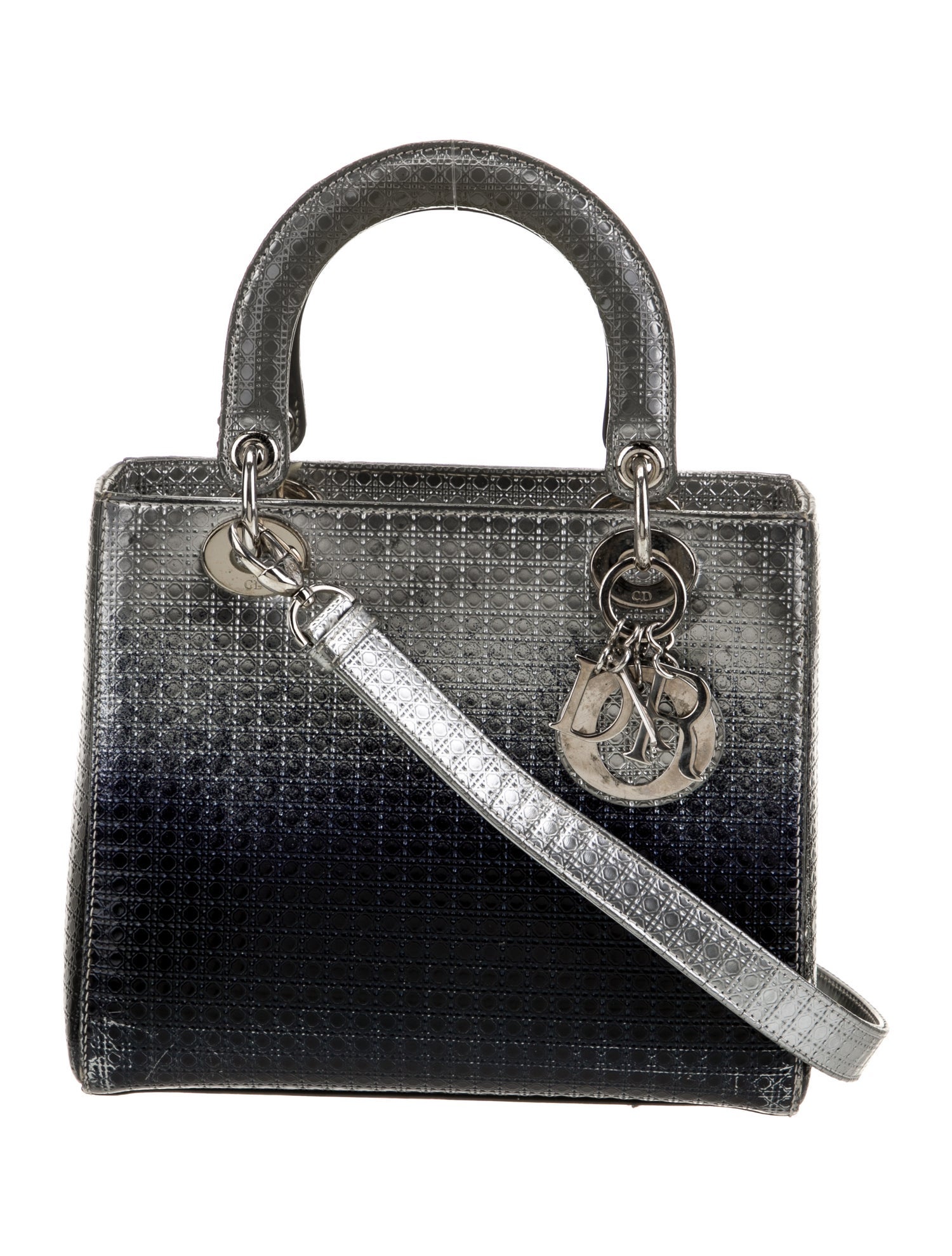 Christian Dior Patent Leather Lady Dior Medium