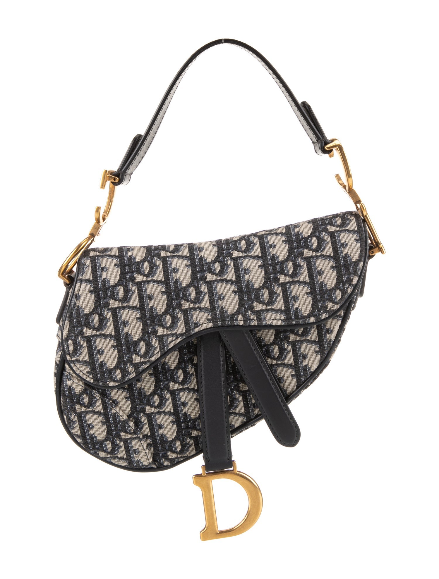 Christian Dior Oblique Jacquard Saddle Mini