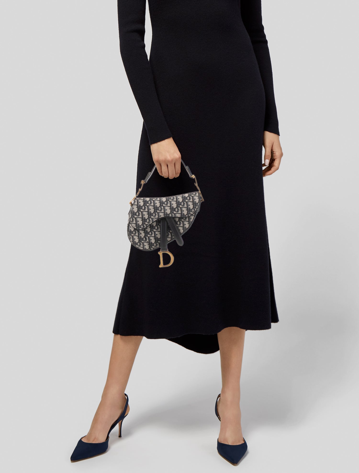 Christian Dior Oblique Jacquard Saddle Mini