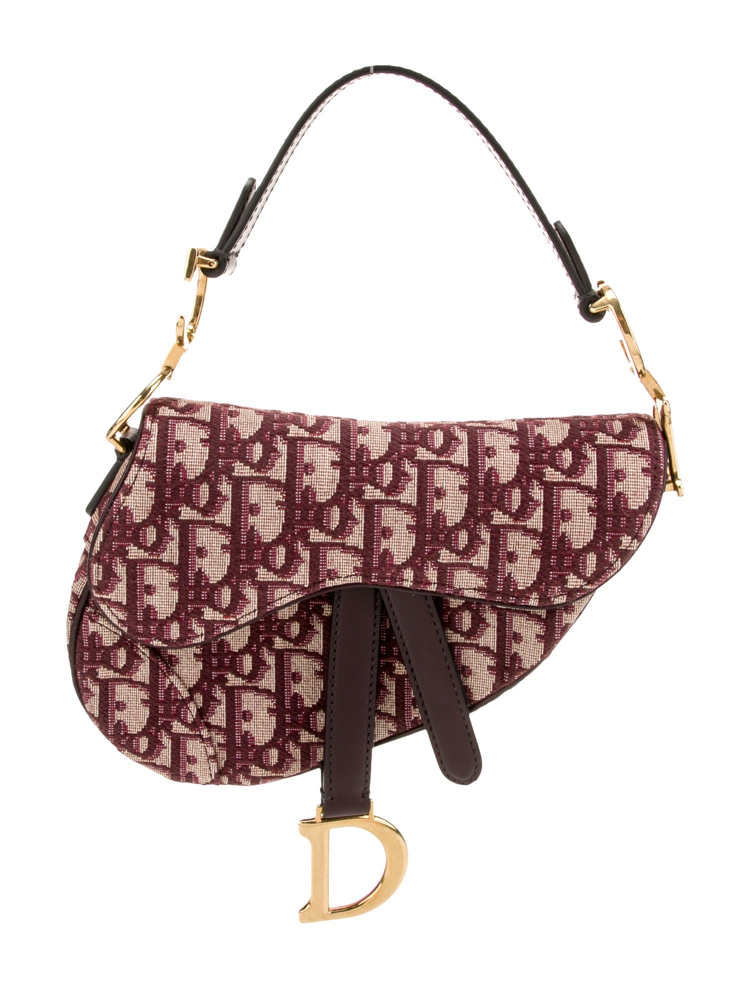Christian Dior Oblique Jacquard Saddle Mini