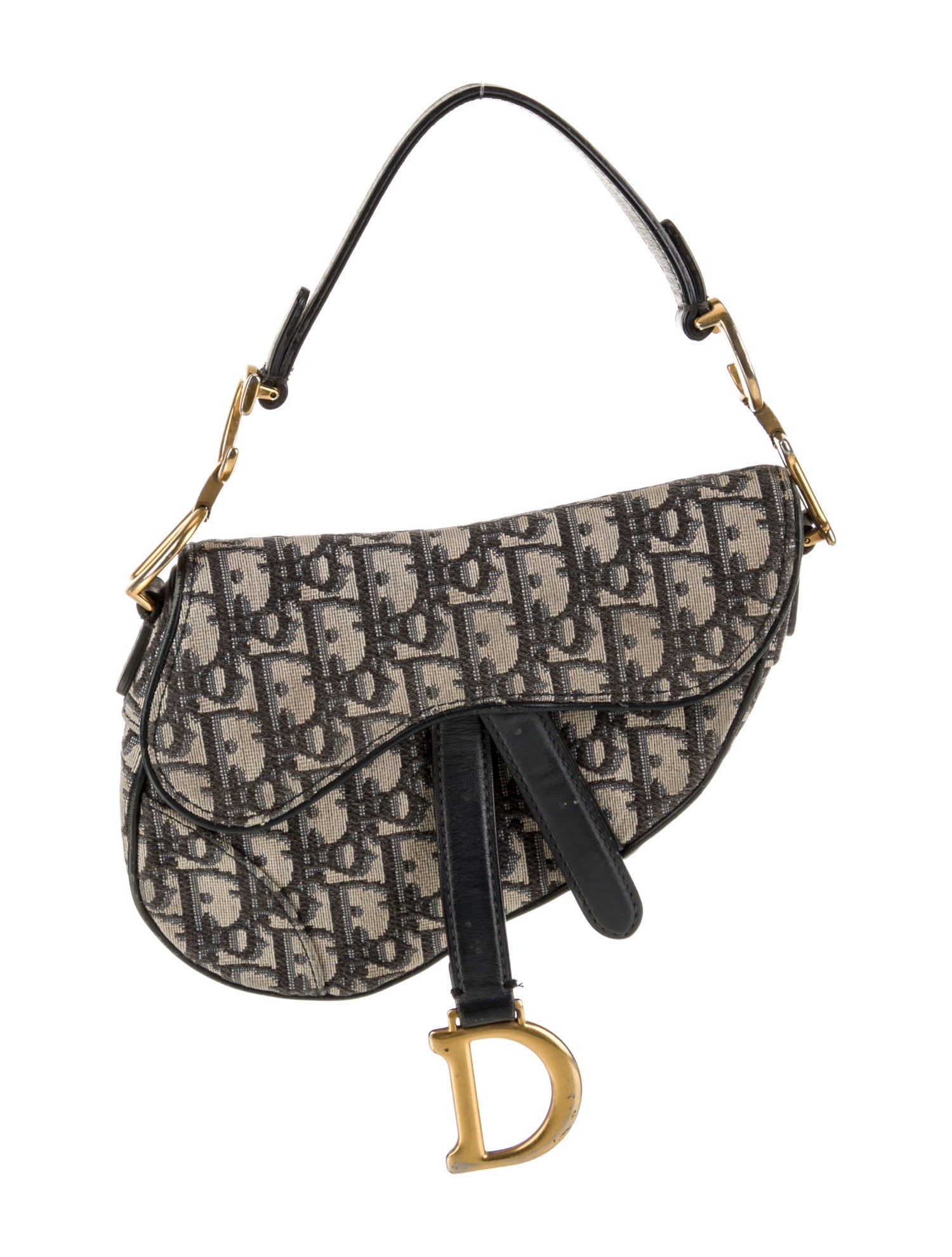 Christian Dior Oblique Jacquard Saddle Mini