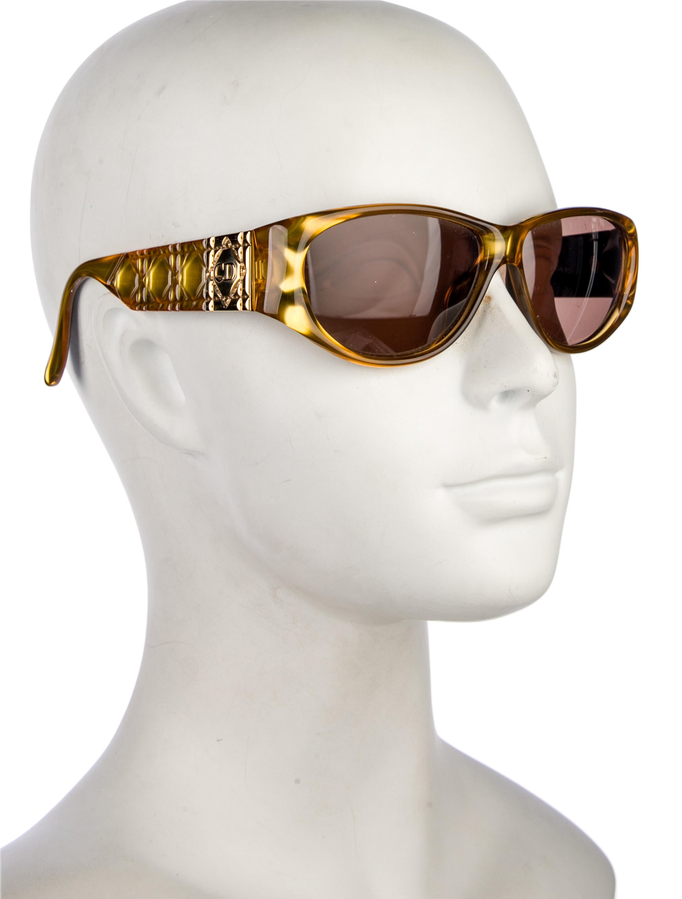 Christian Dior Cannage Pattern Square Sunglasses