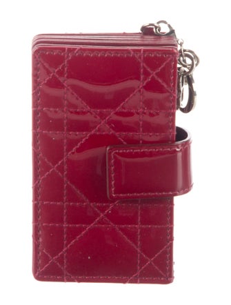 Christian Dior Cannage Pattern Patent Leather French Purse