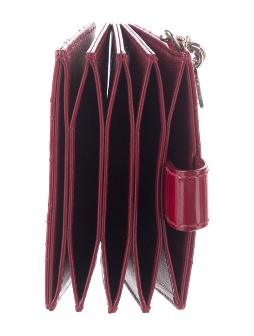 Christian Dior Cannage Pattern Patent Leather French Purse