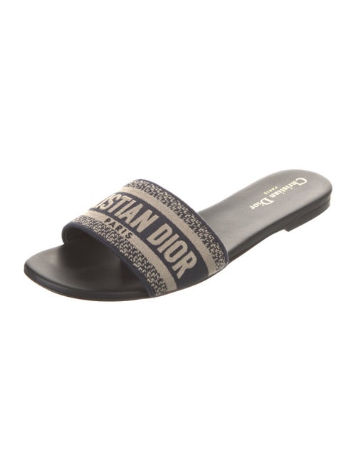 Christian Dior Canvas Printed Slides