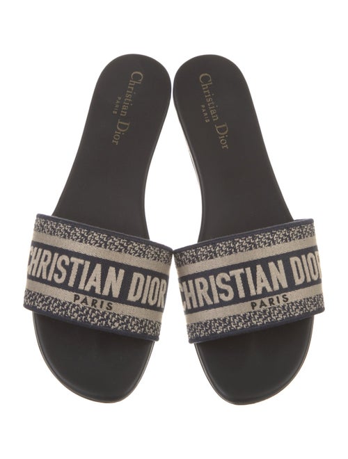 Christian Dior Canvas Printed Slides