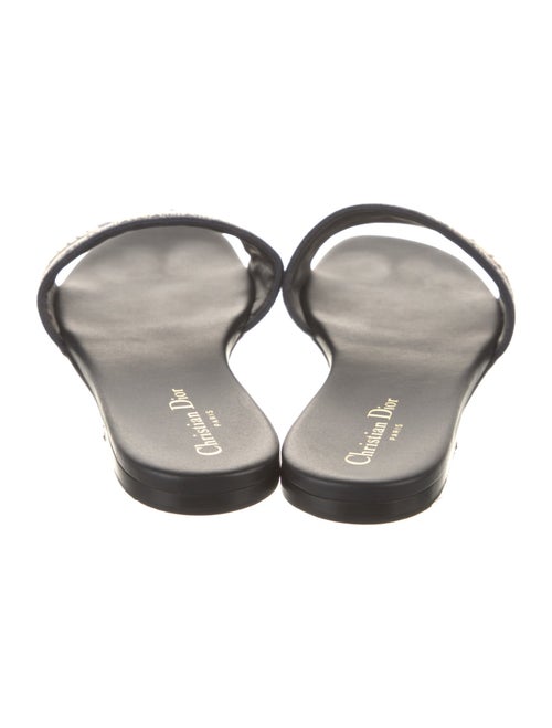 Christian Dior Canvas Printed Slides