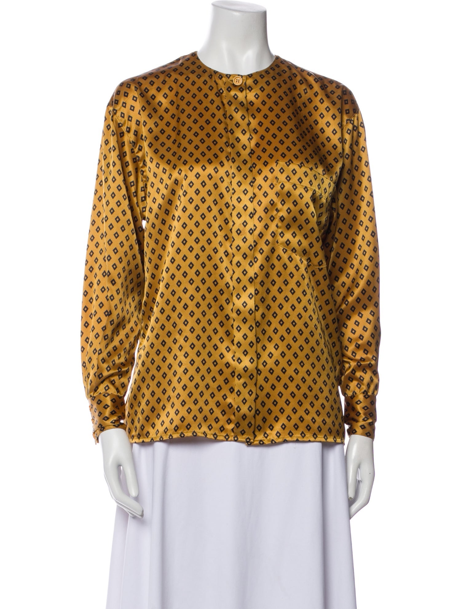 Christian Dior Printed Crew Neck Blouse