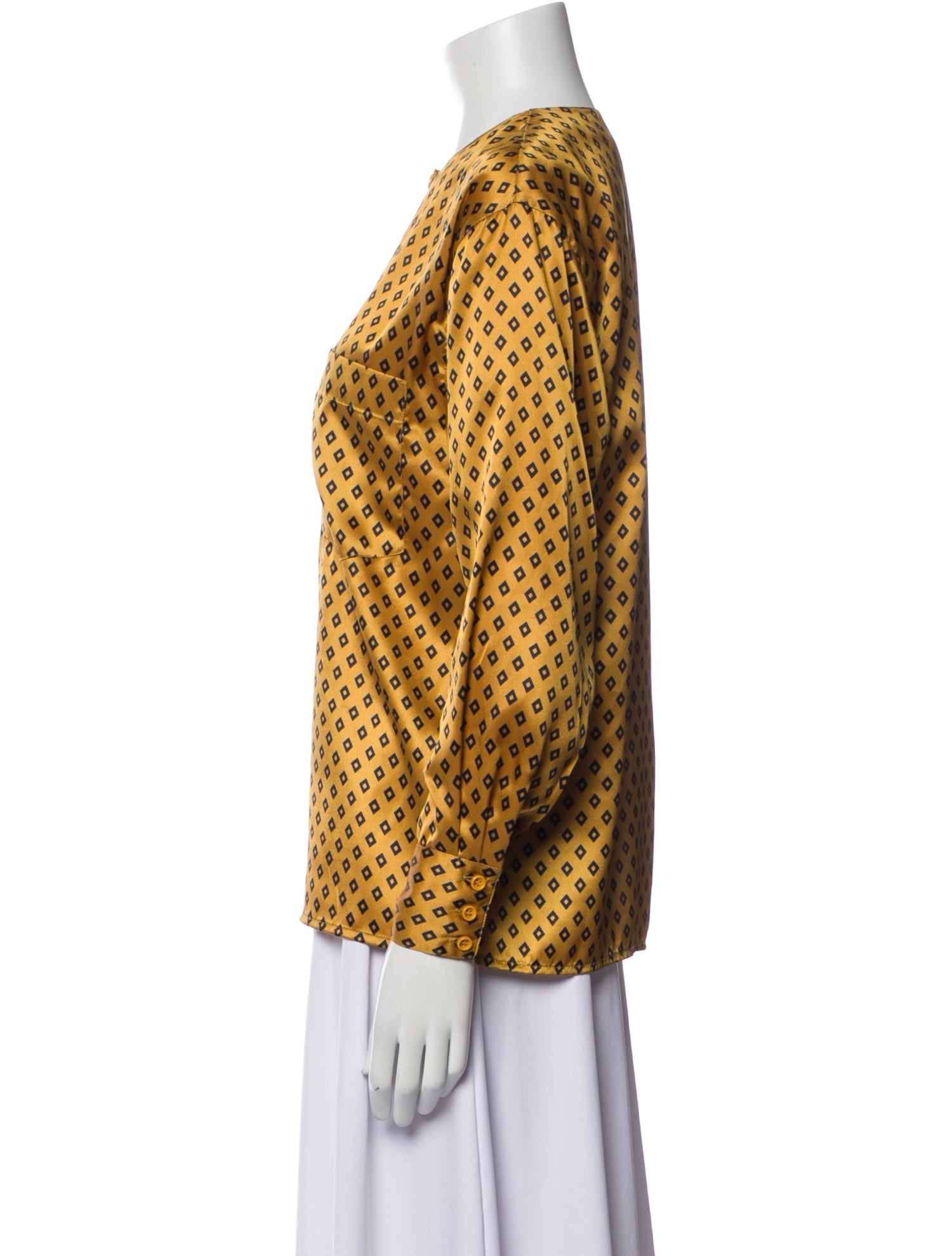 Christian Dior Printed Crew Neck Blouse