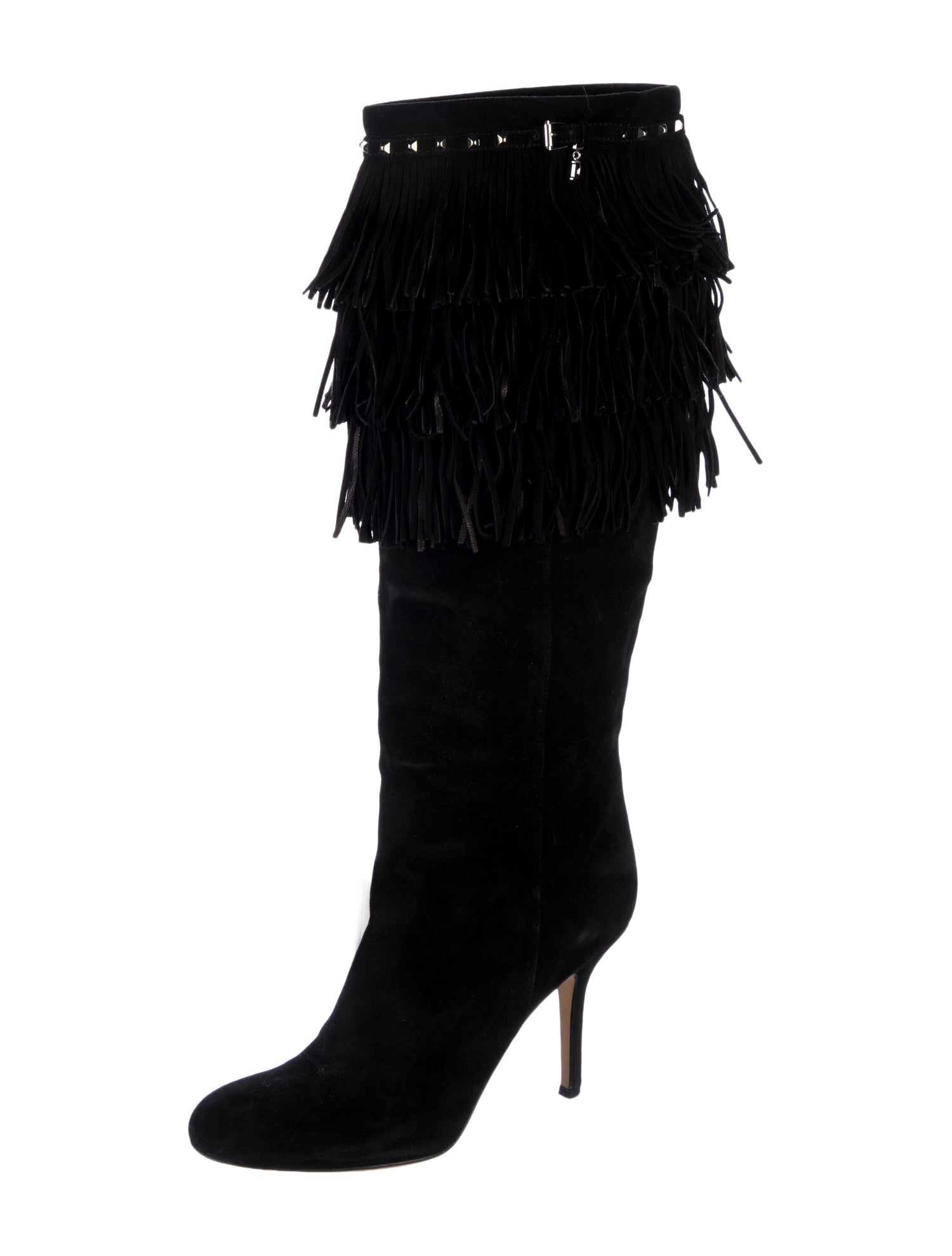 Christian Dior Suede Studded Accents Boots