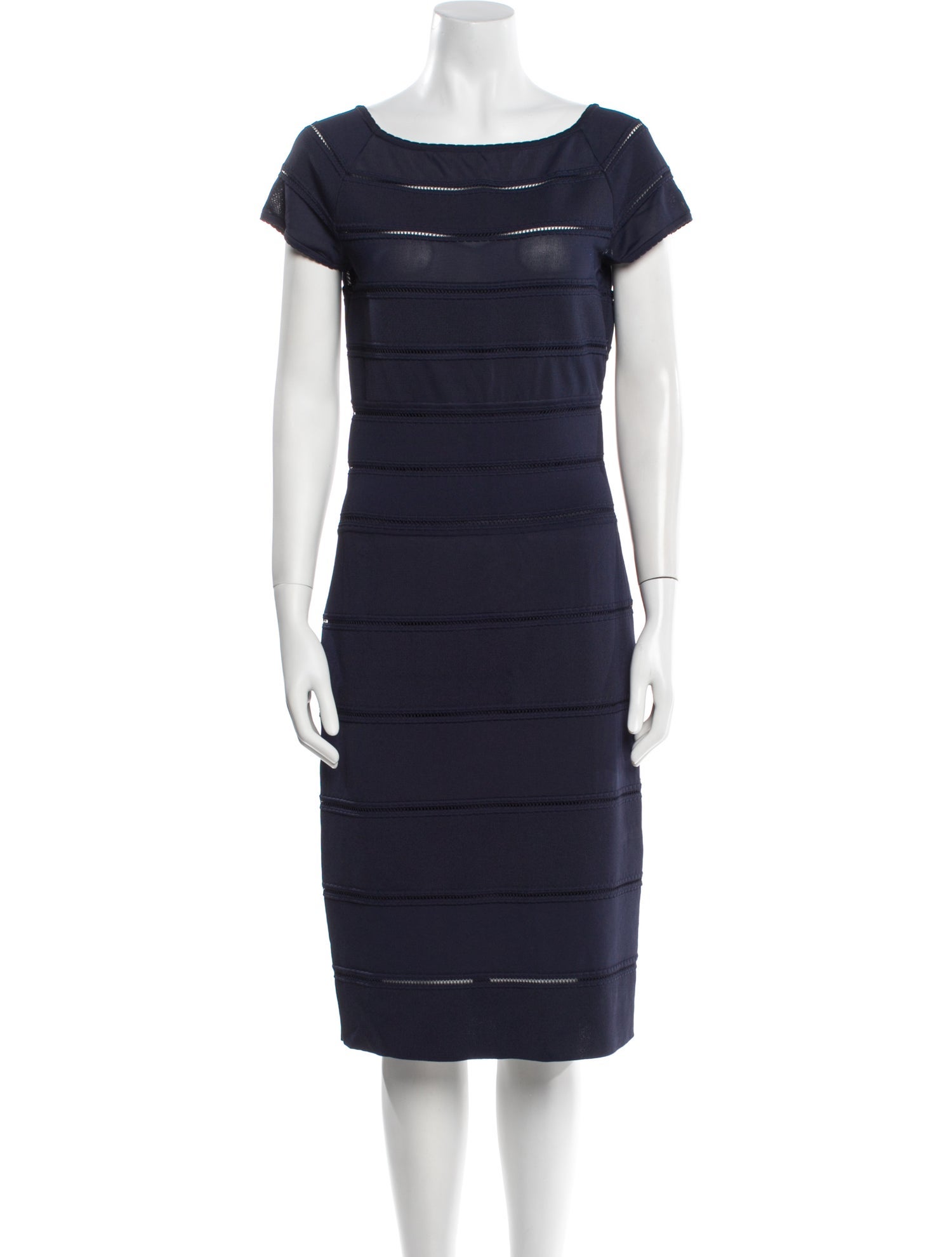 Christian Dior Bateau Neckline Knee-Length Dress