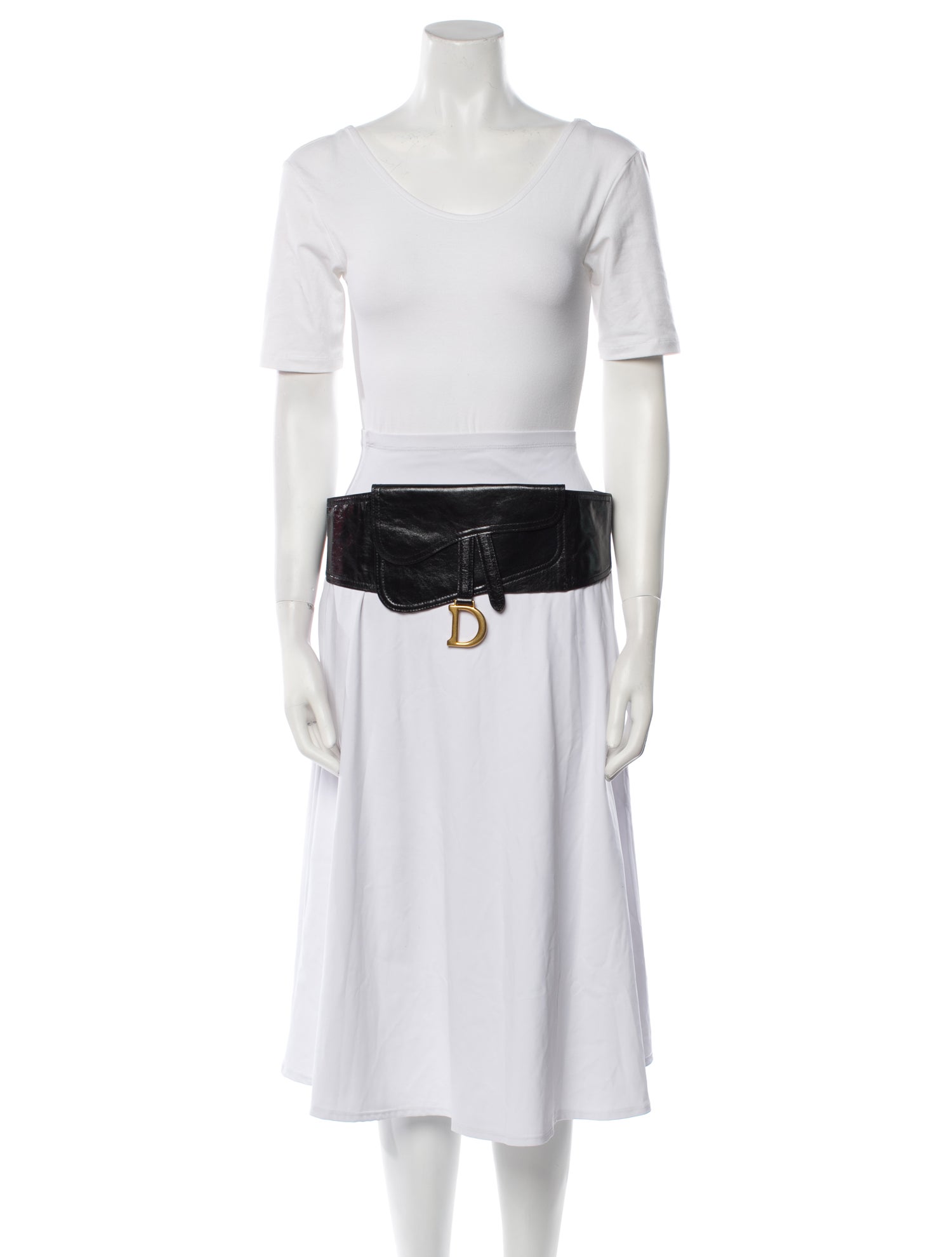 Christian Dior Wide Leather Waist Belt