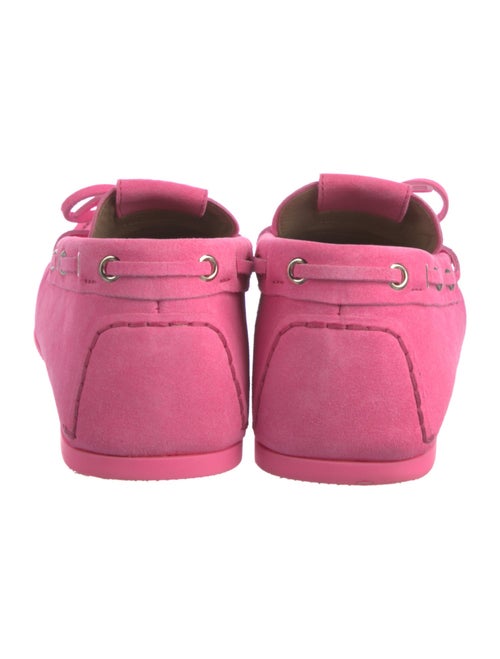 Christian Dior Suede Bow Accents Moccasins