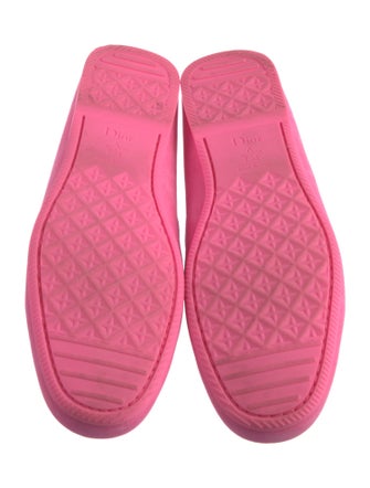 Christian Dior Suede Bow Accents Moccasins