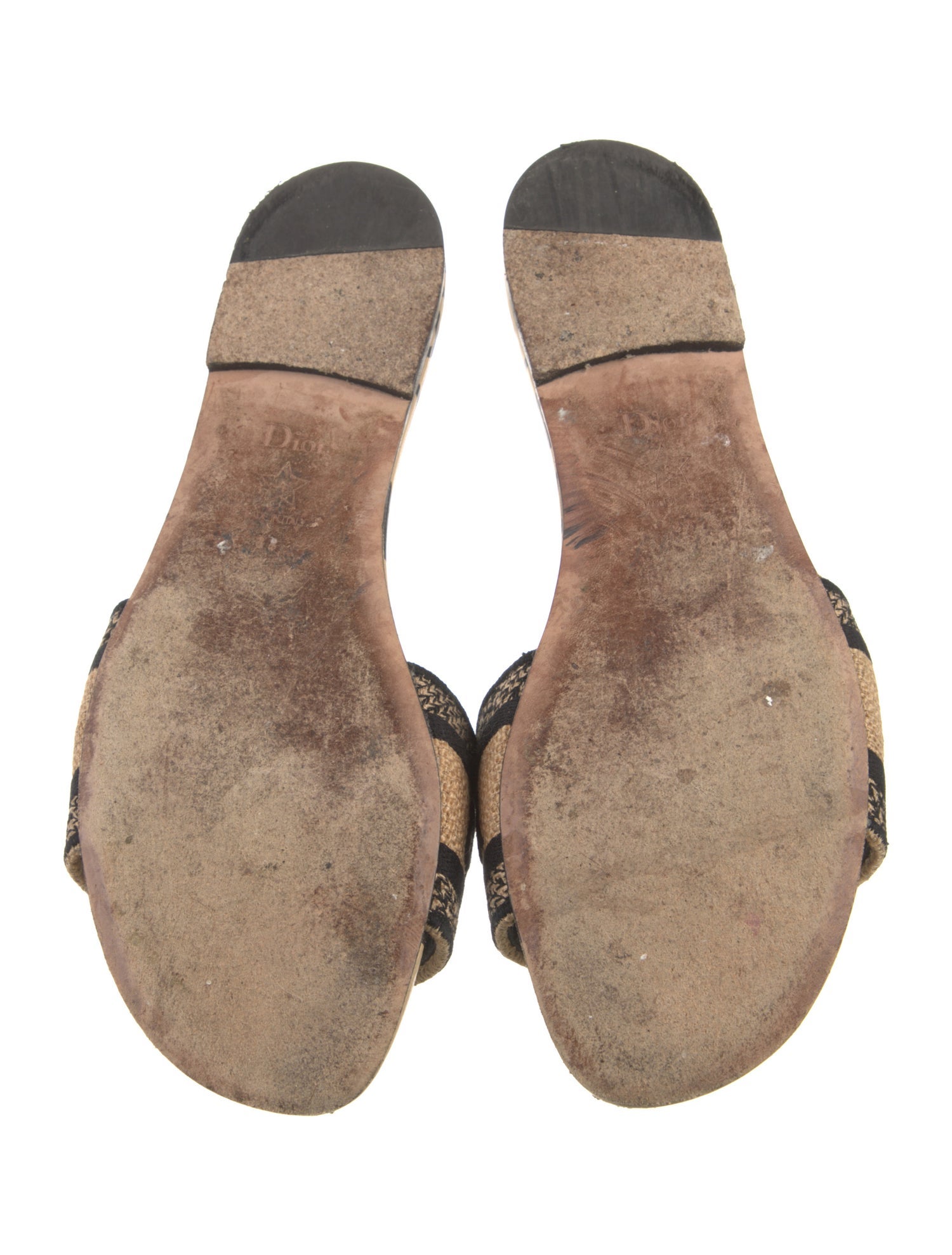 Christian Dior Canvas Printed Slides