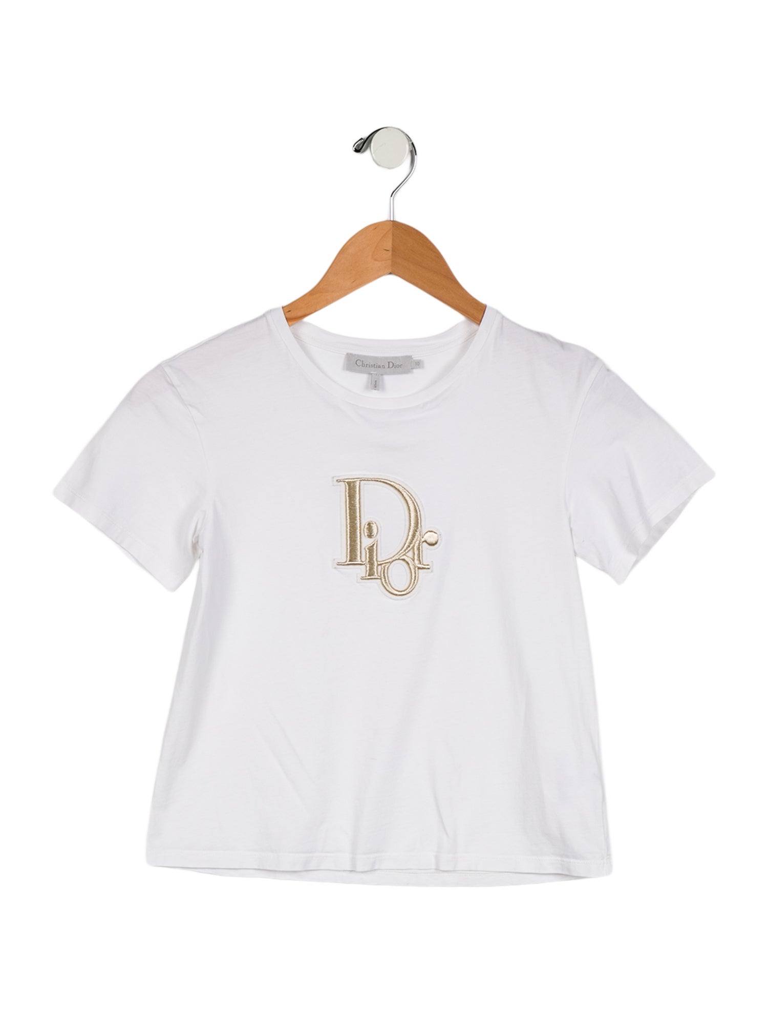Christian Dior Toddler Girls' Embroidered Short Sleeve Top