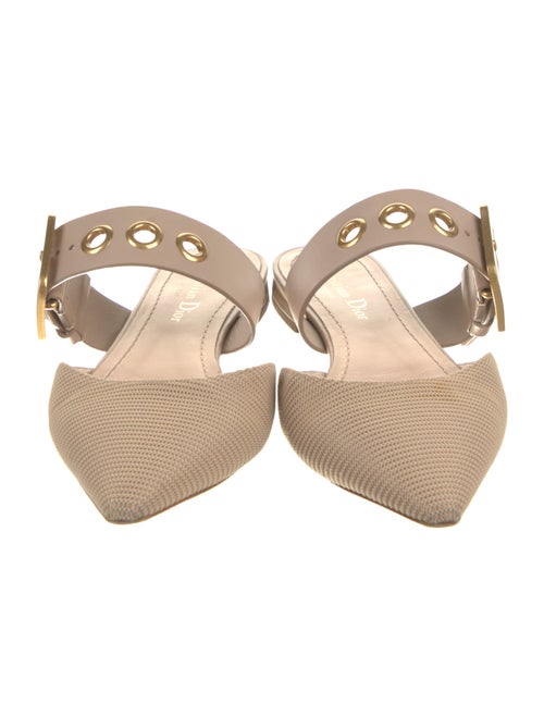 Christian Dior Leather Trim Embellishment Mules