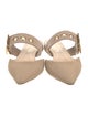 Christian Dior Leather Trim Embellishment Mules