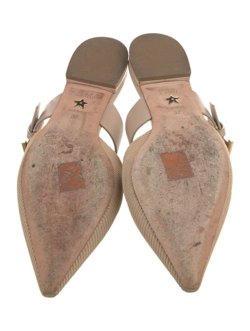 Christian Dior Leather Trim Embellishment Mules