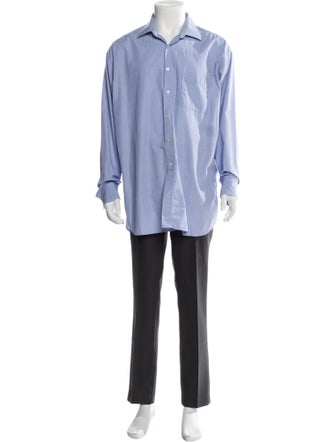 Christian Dior Oblique Jacquard Long Sleeve Dress Shirt