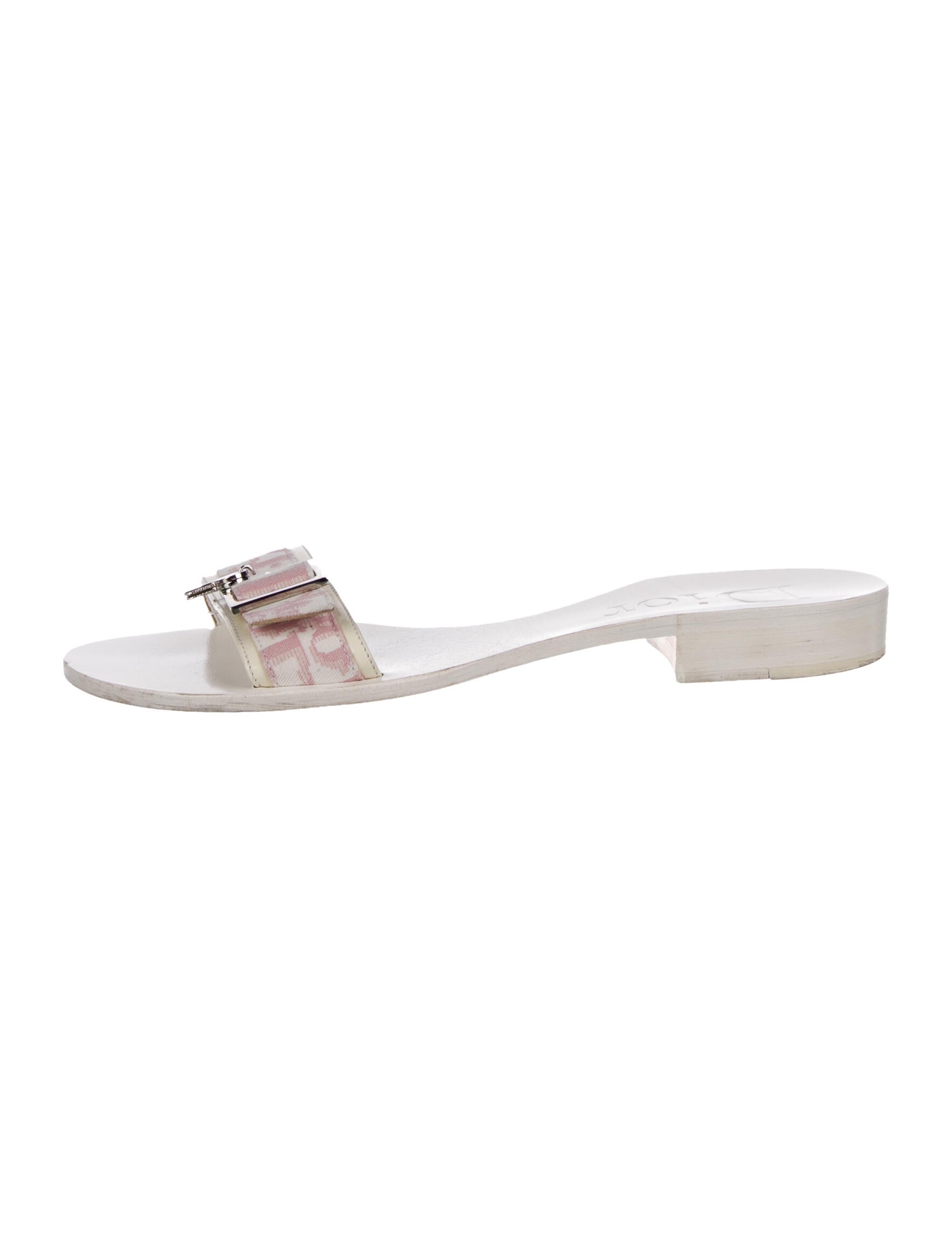 Christian Dior Oblique Jacquard Canvas Slides