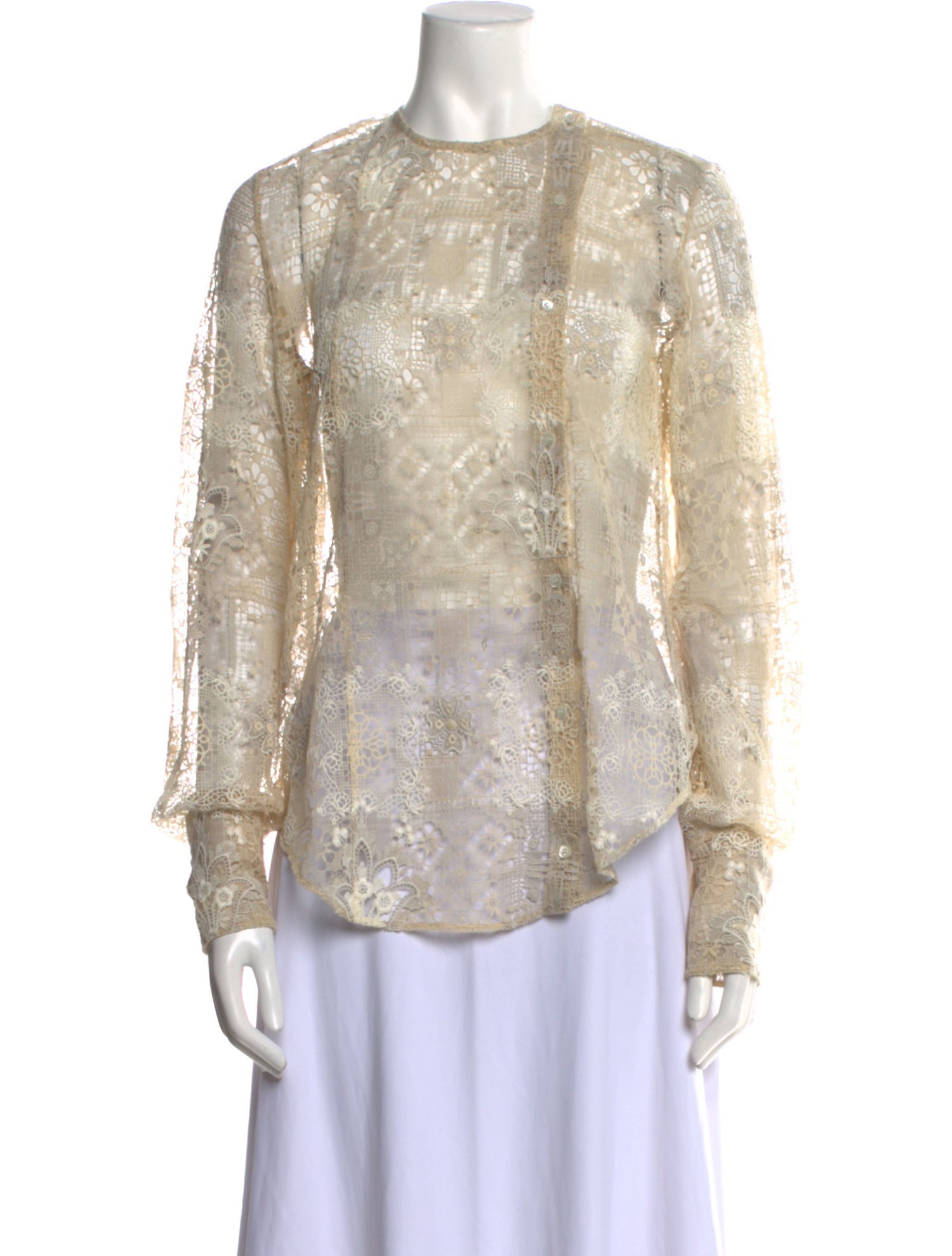 Christian Dior Lace Lace Pattern Blouse
