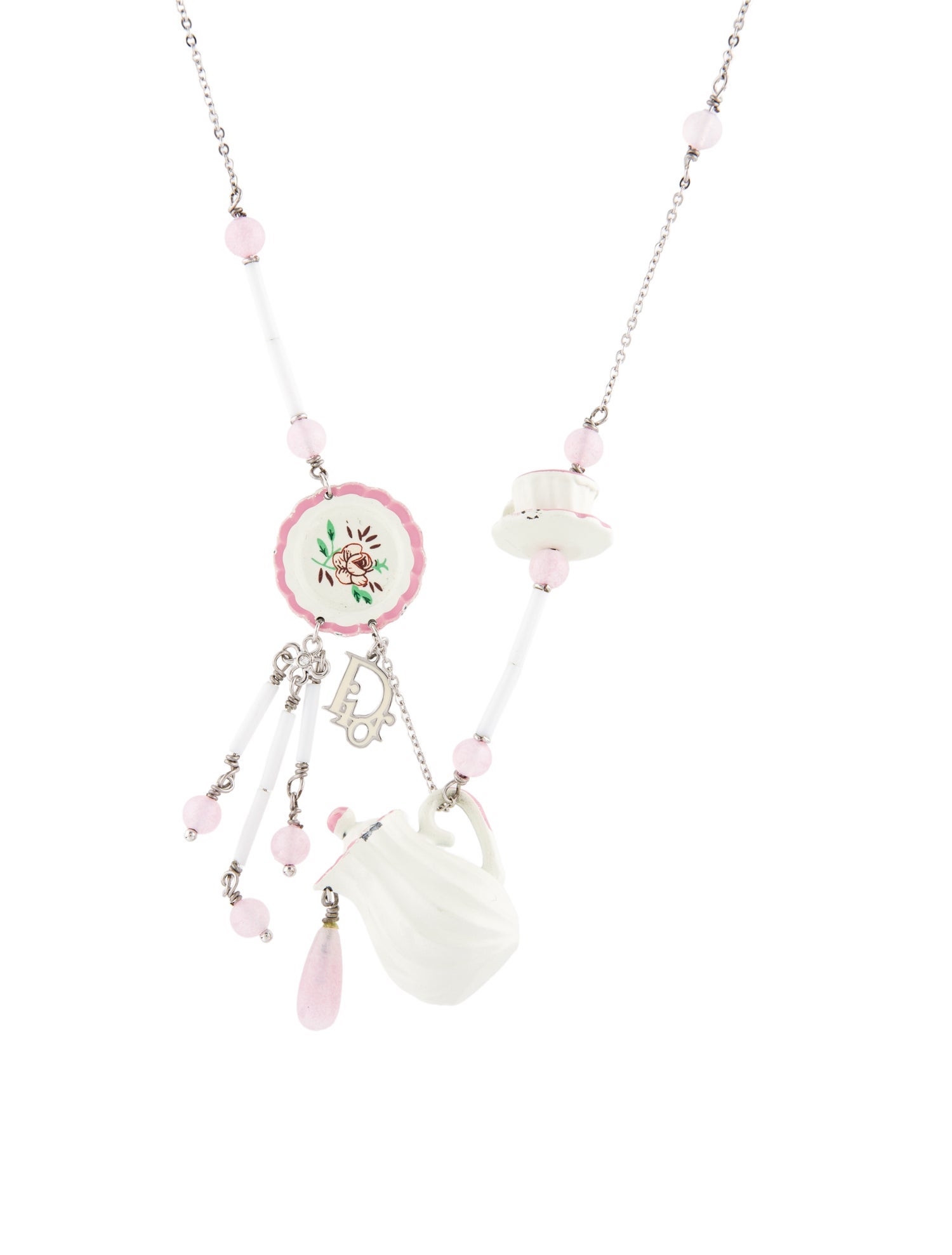 Christian Dior Vintage John Galliano Tea Set Necklace