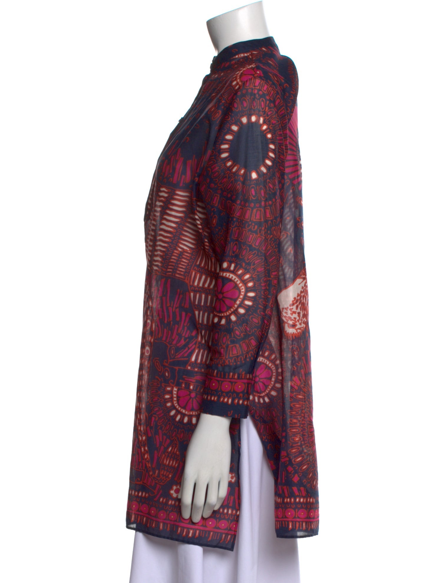 Christian Dior Printed Mock Neck Tunic