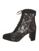 Christian Dior Lace Lace Pattern Lace-Up Boots