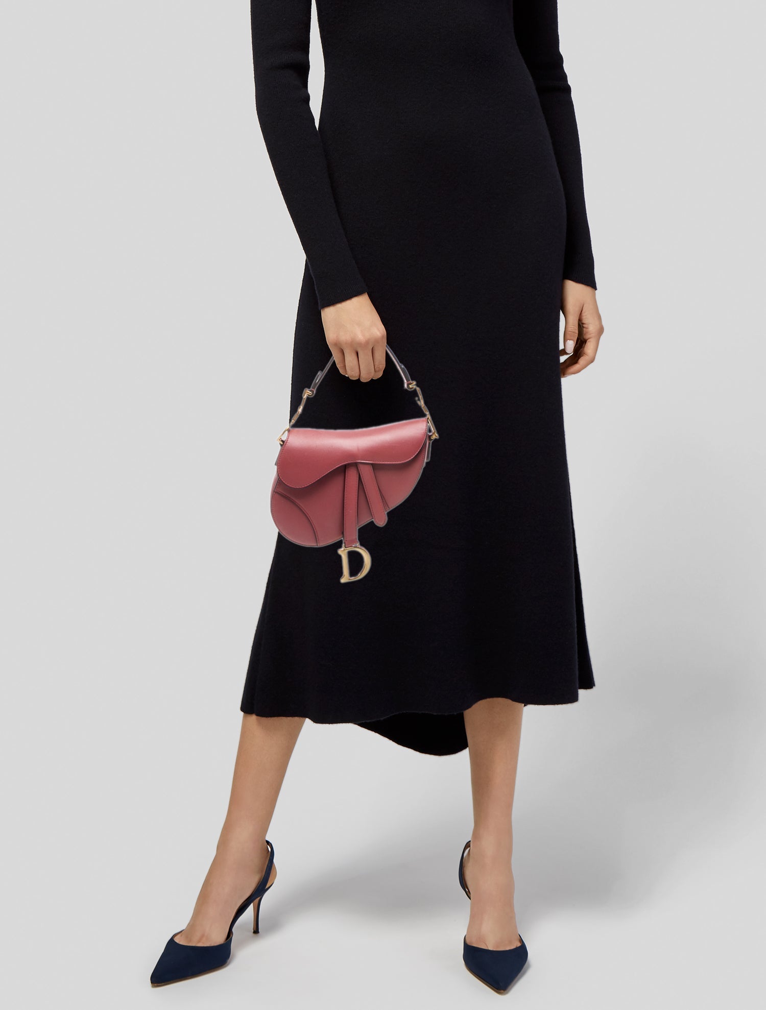 Christian Dior Leather Saddle Mini