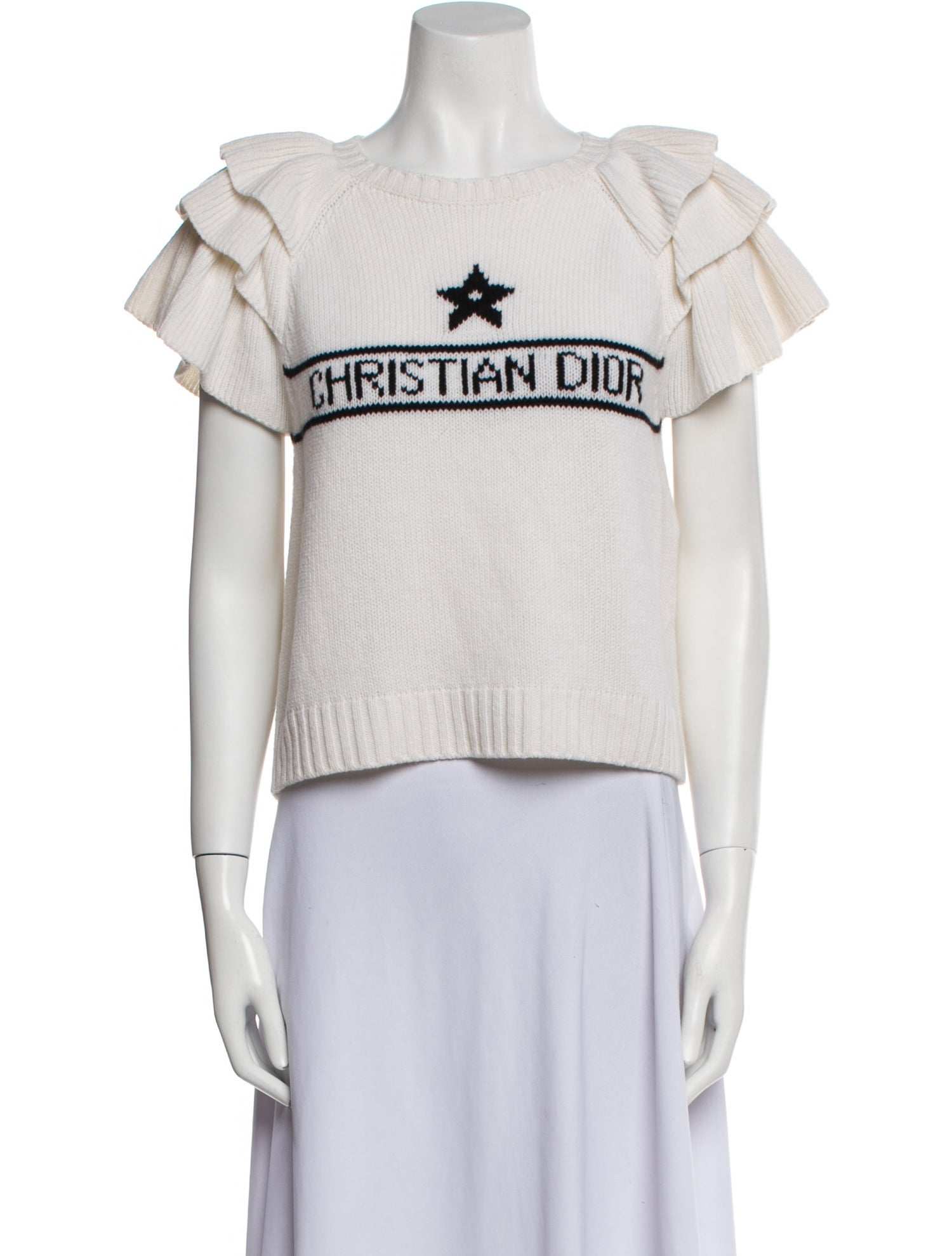 Christian Dior Cashmere Graphic Print Sweater