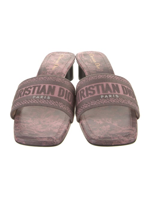 Christian Dior Canvas Printed Slides