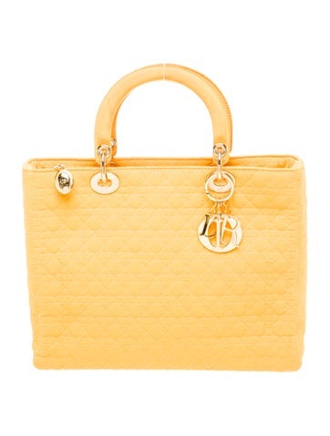 Christian Dior Handle Bags Cannage Lady Large Vintage