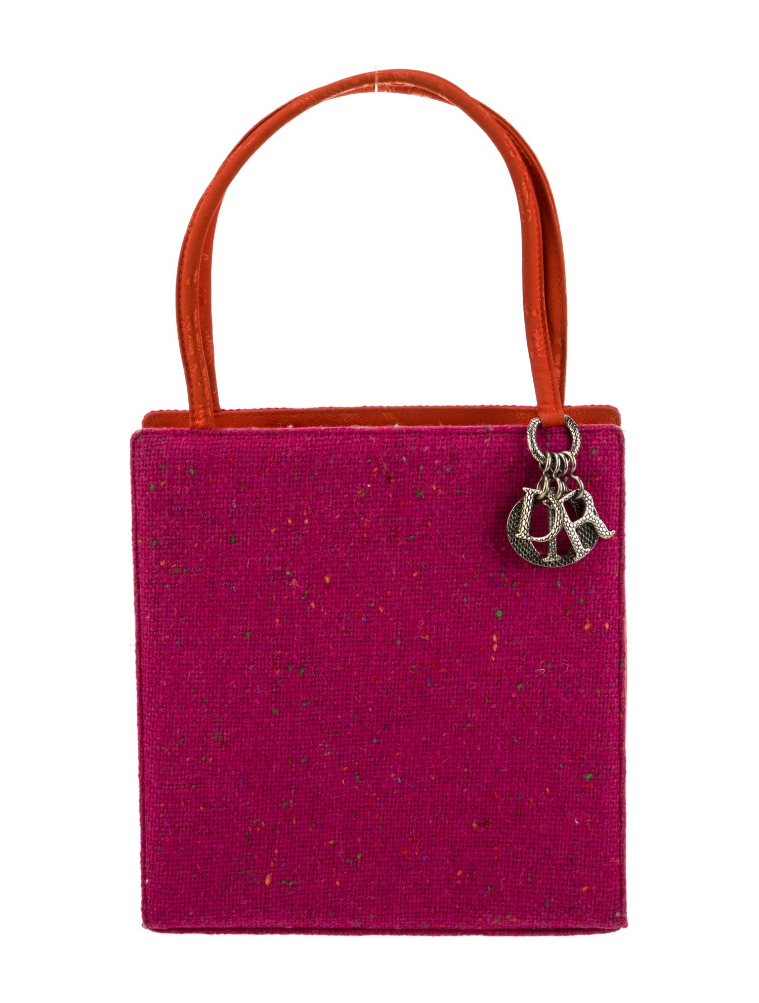 Christian Dior Tweed Top Handle Bag Vintage